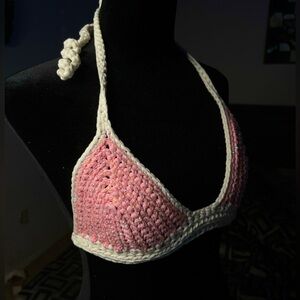 Handmade Rhinestone Crotchet Bikini Top
